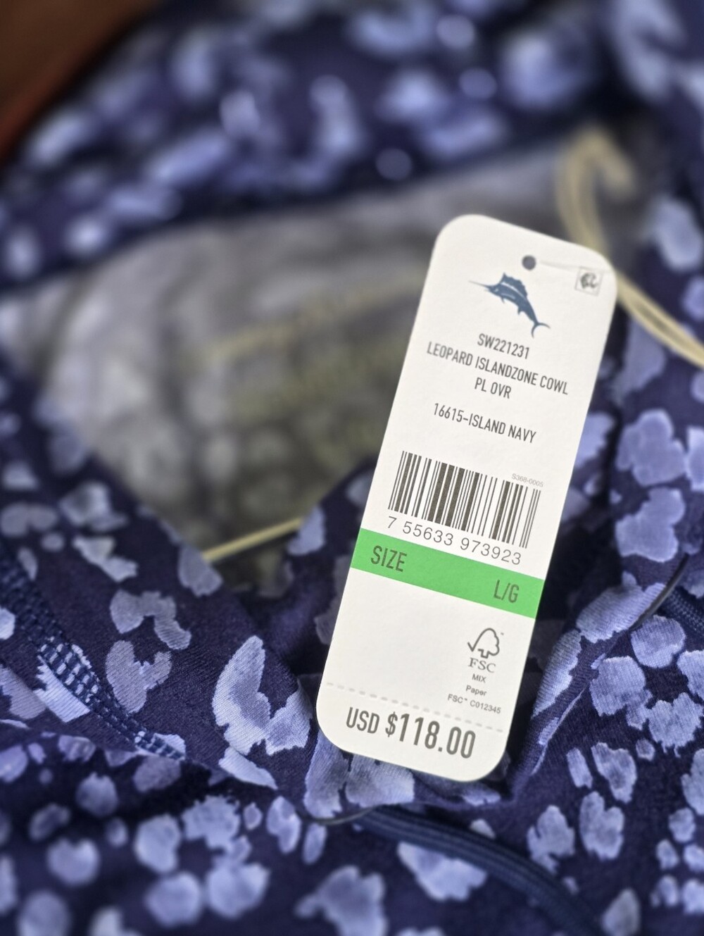 Tommy Bahama Heathered Gray and Light Blue Sleep Top - Picture 8 of 9